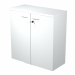 Armadio modulare basso a 2 ante battenti con serratura e 1 ripiano regolabile. Dimensioni: L90 x P44 x H85 cm. Linea di armadi componibile particolarmente robusti e stabili, costituiti da struttura bassa da 85cm, alta da 200cm e completabili con sopralzo 