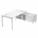 Scrivania con mobile di servizio portante (reversibile destro e sinistro). Gambe in metallo bianche a sezione quadrata 50x50 mm. Desktop con due anelli passacavi diam. 80 mm.
Dimensioni complessive:L185 x P288 x H72,5 cm
Dimensioni desktop:160x80cmxH72,5c
