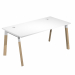 Linea di arredo operativo dal design ricercato con gambe in bimateriale metallo e massello. Piano melaminico spessore 25mm.
Scrivania con gambe bimateriale in metallo e legno massello. Spessore 25mm. Con due anelli passacavi diam. 80mm. Dimensioni: 120x80