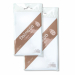 Confezione appendibile in PPL con 10 cartoncino bianco da 200gr liscio con 10 buste coordinate con patella e taglio a punta.
Formato 4-75x112mm.