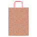 Shopper in carta kraft avana con stampa a colori e manici in carta ritorta.