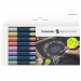 Roller con inchiostro metallizzato, ideale per scrivere, disegnare e colorare. Fusto realizzato per l'88% in bioplastica. Punta ultra-smooth, punta del tratto 0.4mm. Asciugatura rapida e pressochè inodore.