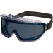 Occhiali a maschera policarbonato. Ventilazione indiretta. Montatura flessibile in PVC e nylon. Oculare largo a effetto anti-riflesso. Schermo panoramico adatto all’uso di occhiali da vista e di mascherine monouso. Larga fascia elastica. Montatura : PVC. 