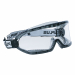 Occhiali a maschera policarbonato. Ventilazione indiretta. Montatura flessibile in PVC e nylon. Oculare largo a effetto anti-riflesso. Schermo panoramico adatto all’uso di occhiali da vista e di mascherine monouso. Larga fascia elastica. Montatura : PVC. 