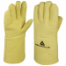 Guanti anti-taglio & anti-calore 500°c. Esterno aramide tessuto. Interno 100% cotone. Lunghezza 36 cm. Manichetta in tessuto aramidico 16 cm. Colore giallo. Taglia unica. Caratteristiche speciali: Doppio isolamento, Ottime prestazioni al taglio e al calor