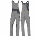 Gamma abbigliamento da lavoro 65% poliestere 35% cotone. Salopette con bretelle elasticizzate regolabili. 10 tasche di cui 1 tasca portametro. Ginocchia e fondo schiena rinforzati. Categoria DPI: 2. Certificazione CE. Conformità alle norme EN ISO 13688:20
