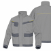 Gamma abbigliamento da lavoro 65% poliestere 35% cotone. Giacca 6 tasche. Parte bassa lati chiusa a pressione. Tasca con asola per auricolare. Categoria DPI: 2. Certificazione CE. Conformità alle norme EN ISO 13688:2013.