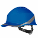 Elmetto da cantiere ventilato, in ABS. Innovativa forma stile cappellino da baseball, che consente una maggiore visione in verticale. Certificato per uso normale e per essere portato all'indietro, per avere meno ingombro. Cuffia poliammide : 3 fasce tessi