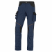 Gamma abbigliamento da lavoro 65% poliestere 35% cotone. Pantalone 13 tasche (di cui 1 portametro) e lati vita elasticizzati. Ginocchia e fondo schiena rinforzati. Categoria DPI: 2. Certificazione CE. Conformità alle norme EN ISO 13688:2013 e EN14404:2004