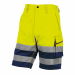 Bermuda con elastico in vita. Alta visibilità , strisce colore argento. Dotato di 5 tasche. Giallo fluo. Categoria DPI: 2. Certificazione CE. Conformità alle norme EN ISO 13688:2013 e EN ISO 20471:2013 /A1:2016.
