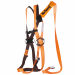 CLASSIC - Kit anticaduta pronto all'uso: Imbracatura 1 punto di ancoraggio anticaduta (dorsale) con anticaduta assorbitore di energia integrato, non rimovibile, in cinghia di poliestere, lunghezza 2 m. 2 fibbie di regolazione. 2 placche laterali di regola