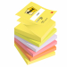Incollatura a fisarmonica un foglietto tira l'altro. Utilizzabili con uno dei tanti dispenser per foglietti Post-it Z- Notes. Ogni blocchetto contiene 100 foglietti riposizionabili.
Formato 76x76 mm. Colori assortiti neon.