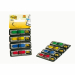 Segnapagina in formato mini frecce, autoadesivi, scrivibili e riposizionabili. Disponibili in confezione da 4 colori: rosso, blu, giallo e verde. Formato 12x43.2mm.