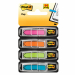 Segnapagina in formato mini frecce, autoadesivi, scrivibili e riposizionabili. Disponibili in confezione da 4 colori: arancione, verde, rosa e azzurro. Formato 12x43.2mm.