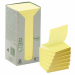 Ricariche di foglietti Post-it  Z-Notes Green in carta riciclata al 100% certificata Der Blaue Engel in colore giallo. La ricarica va utilizzata con uno dei tanti dispenser per foglietti Post-it Z-Notes. Blocchetto da 100 fogli. Formato 76x76mm. Colore : 