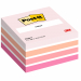 L'originale formato 76x76mm in un cubo colorato da 450 fogli, per non rimanere mai senza un foglietto Post-it. Pratici ed allegri nelle tonalità di colori assortiti Neon e Pastello. Colore: rosa soft, melone neon, rosa power, rosa guava, bianco (x3).