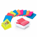 Set completo da scrivania: dispenser da tavolo ricaricabile trasparente/bianco + 12 ricariche di foglietti per dispenser Post-it® Super Sticky Z-Notes certificate in PEFC colori assortiti. Formato 76x76.