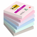 Foglietti Post-it® Super Sticky Soulful: rosa sale, rosa fenicottero, lavanda, blu jeans, verde menta.