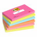 Blocco foglietti Post-it® Notes, blocco da 100 fogli 76x127mm, colori forti da giallo a fucsia Popmistic.