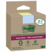 Foglietti Post-it®SuperSticky Green in carta riciclata al 100%. Doppia forza adesiva rispetto al trazizionale. Confezione in carta riciclata. Blocchetti da 70 fogli colori pastello assortiti.