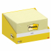 Mini espositore da 10 blocchetti da 100 foglietti confezionati con film individuale, formato 76x127mm, giallo canary.