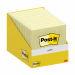Mini espositore da 10 blocchetti da 100 foglietti confezionati con film individuale, formato 76x76mm, giallo canary.