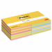 Cubo foglietti Post-it® Notes, 450 fogli 76x76mm, colori assortiti neon e pastello.