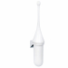 Portascopino da terra per WC in ABS bianco. Dimensioni h450xp150xl72mm.