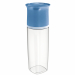 Borraccia 500ml (70x225mm). Cappuccio 2 in 1 che protegge il beccuccio e può anche essere usato come una tazza. Corpo in Tritan, un materiale resistente e trasparente come il vetro. Spill a prova di perdite: si sigilla automaticamente quando si smette di 