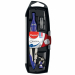 Compasso con aste in acciaio. Disponibile in astuccio di plastica. Set da 3 composto da 1 compasso mina+adattatore universale, 1 astuccio mine.  made in france