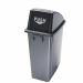 Contenitore in polipropilene ad alta densità da 60Lt con maniglie integrate. Design compatto per un facile collocamento anche in spazi limitati. Forniti con coperchio nero PUSH ad apertura frontale. Dimensioni: L 33 x P 46cm - H 79cm. Pulizia periodica da