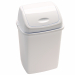 Pattumiera con coperchio basculante in polipropilene ad alta densità. Il coperchio basculante è utile come fermasacco. Contenitore stabile e di facile manutenzione. Dimensioni: L29 x P23 x H45cm - capacità 18 litri. Pulizia periodica da effettuare con un 