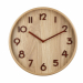 Orologio da parete in legno, quadrante protetto da materiale trasparente antiurto, lancette in legno, numeri in legno 3D, funziona con 1 batteria AA non inclusa. Dimensioni 32Ø x 4h cm