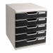 Modulo a 5 cassetti da 5,4cm formato L 28,8x H 32x P 35cm. sistema di archiviazione elegante e funzionale per l'archiviazione dei documenti formato a4+. I vari moduli a4 e a3 sono sovrapponibili ad incastro. Ogni modulo puo' variare come numero e altezza 