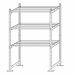 SCAFFALE IN ACCIAIO CON PORTATA MASSIMA DI 300KG PER RIPIANO. SI MONTANO AD INCASTRO CON PIEDI PERFORATI PER FISSAGGIO A PAVIMENTO. SCAFFALI IN ACCIAIO 15/10. VERNICIATURA EPOSSODICA. KIT FORMATO DAI SOSTEGNI PER 3 RIPIANI. I RIPIANI DEL KIT INIZIALE SONO