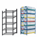 Scaffale regolabile ad alta capacità con sistema di montaggio a incastro, senza alcun attrezzo. Scaffali in acciaio 12,5/10 e verniciatura epossidica. Portata massima 180 Kg per ripiano. Altezza 2 metri, larghezza 1 metro, profondita 68cm. Il modulo base 