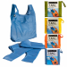 Borsa per la spesa e il tempo libero colorata, pratica e resistente. Dotata di una piccola busta in tessuto per ripiegarla a tenerla sempre con sé. 
100% poliestere. Lavabile in lavatrice. Dimensioni: 35x H58cm. Colori assortiti.