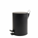 Bidone con pedale e vaschetta lt 3 - nero satinato. Soft close - chiusura rallentata.