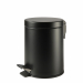 Bidone con pedale e vaschetta lt 5 - nero satinato. Soft close - chiusura rallentata.