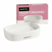 Accessori per il bagno in polipropilene, con finitura bianca. Dimensioni: 125x80xh. 25mm.