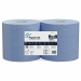 Bobina in pura cellulosa microgoffrata a 3 veli blu da 19gr. 500 strappi da 30x23,6cm. Dimensione bobina: Ø 25cm  H23,6cm. Anima da Ø 7cm Lunghezza rotolo: 150mt