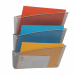 Set da 3 vaschette portadocumenti da appendere a parete. Dimensioni set: 35x12x40,5cm