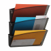 Set da 3 vaschette portadocumenti da appendere a parete. Dimensioni set: 35x12x40,5cm