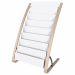 Portariviste da terra di design scandinavo. Elegante ed essenziale struttura realizzata in metallo e legno dotata di ampi scomparti dim. 24x32cm in ABS colore bianco. Incluso kit fissaggio per una facile montatura.