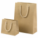 Shopper in carta kraft color avana. Maniglie cordino in cotone gr.160.