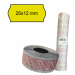 Rotolo da 1.000 etichette a onda 26x12mm. Confezione 10 rotoli.