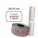 Rotolo da 1.000 etichette a onda 26x16mm con dicitura 