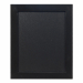 Lavagna di qualità con cornice in legno laccato nero L2cm H1cm. Fondo lavagna nera in resina melaminica da 4mm. Adatta per uso interno.Superficie di scrittura doppia, non porosa, antigraffio, antiuro e resistente ai raggio UV.  Fornita con kit di montaggi