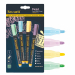 Marcatori dai colori brillanti resistenti allo sbiadimento e alle sbavature. Si eliminano dalle superfici semplicemente con un panno umido. Ideali su superfici come vetro, plastica e metallo. Punta fine da 1 a 2mm.  In blister nell'assortimento PASTEL: az