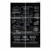 Kit composto da 6 lavagne 40x40cm per creare una lavagna XXL.  Facili da pulire, resistente ai graffi, ai raggi UV, e agli urti. Utilizzabili con marcatori a gesso liquido. Adesivi per fissaggio a perete inclusi.